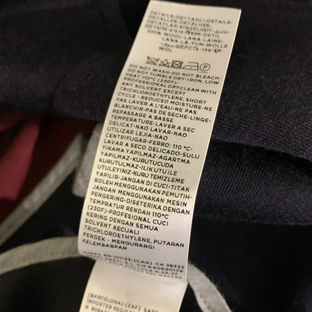 Z ZEGNA Size 34 Navy Wool Blend Blazer Jacket